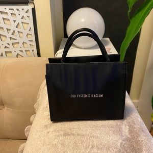 Brandon Blackwood black satin ESR tote